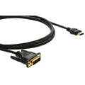 Kramer HDMI-DVI Kabel -  0,9 m HDMI - DVI-D 1080p Sort